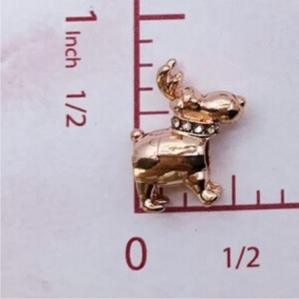 NWT 14 K rose, gold, reindeer charm Pandora charm - Picture 3 of 3